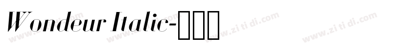Wondeur Italic字体转换 Wondeur Italic字体转换